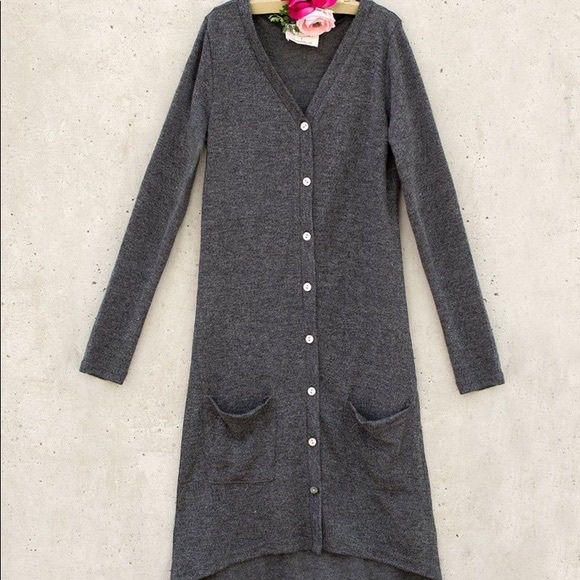 Joyfolie Riley Cardigan in Charcoal, size 6. - Picture 5 of 5